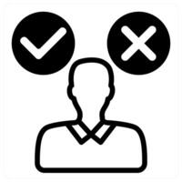 decision making confusion in black duo line vector