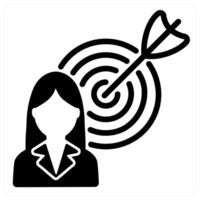 career target in black duo line vector