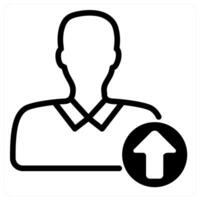 career up in black duo line vector