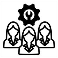 technical team in black duo vector