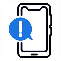 information app in blue duo line vector