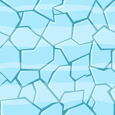 Seamless illustration representing a cracked ice surface, forming a repeating pattern ideal for game level design or as a decorative background