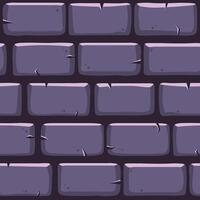 Seamlessly tiling texture of a purple brick wall, ideal for game level design or cartoon background, creating a simple and effective visual element vector