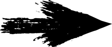 Black arrow pointing right, hand drawn with chalk on a chalkboard, set against a white background, serving as a versatile graphic element for various design projects vector