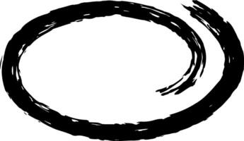 Thick, hand drawn oval shape created with a brush or marker, providing a simple yet effective way to emphasize a concept, highlight text, or add a decorative touch to designs vector