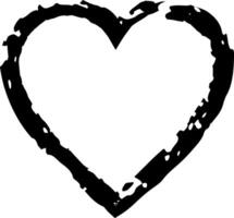 Hand drawn heart symbolizing love and affection captures the essence of Valentine's Day, expressing deep romance and passion in a beautifully simple and powerful design vector