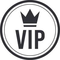 Vip card with crown showing very important person service, with white background and black and gray letters, for premium access or priority treatment vector