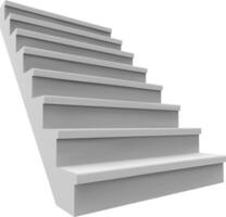 Gray staircase ascending, representing upward movement and symbolizing achievement, success, and the relentless pursuit of goals and aspirations in personal and professional journeys vector