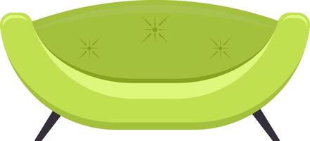 Comfortable and stylish, the green sofa features distinctive star shaped buttons, enhancing the unique design and adding a vibrant touch to any living space or modern interior vector