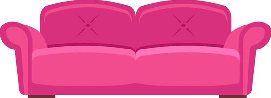 Modern pink sofa inviting you to relax in a stylish and comfortable living room, perfect for home interior design projects focused on creating a cozy and welcoming atmosphere vector