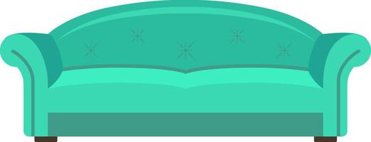Light green sofa isolated on white background representing comfort and relaxation at home, ideal for interior design projects or furniture advertising vector