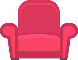 Comfortable red armchair inviting relaxation and rest, perfect for enhancing interior design projects aimed at creating cozy and stylish living spaces in homes and apartments vector