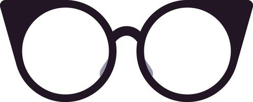 Stylish cat eye eyeglasses with a sleek black frame and transparent lenses, offering a modern and fashionable eyewear choice, presented on a clean white background vector