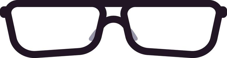Stylish black rimmed eyeglasses represent improved eyesight, fashion, and intellectual pursuits, blending practicality with modern aesthetics vector
