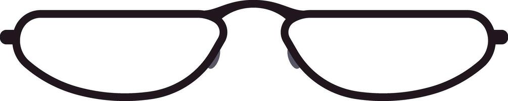 Stylish wraparound sports sunglasses are depicted in a minimalist black line drawing, emphasizing their sleek design and protective curvature vector