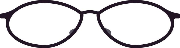 Oval eyeglasses frame combining modern design with classic elegance, offering vision correction for myopia and serving as a stylish accessory for professionals and students vector