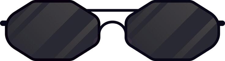 Stylish octagonal sunglasses featuring dark lenses and a sleek frame, effortlessly enhancing summer outfits with a modern touch of cool sophistication and trendy elegance vector