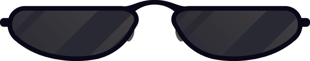 Stylish black sunglasses with dark lenses exude an aura of mystery and sophistication, adding a touch of coolness to any look, shielding eyes from the sun with a fashionable flair vector