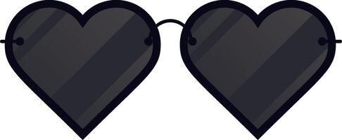 Stylish heart shaped sunglasses represent love, fashion, and a unique personal touch, adding a playful and romantic element to any look, perfect for expressing affection and enhancing style vector