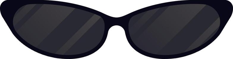Cat eye sunglasses featuring black lenses and a sleek black frame, adding a touch of mystery and sophistication to any style, isolated on white vector