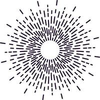 Hypnotic radial lines emanating from center creating starburst or sunburst effect, ideal for backgrounds, logos, and graphic design projects vector