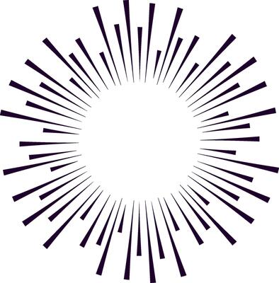 Radial lines radiating outward create a captivating circular halftone effect, expanding from the center and forming a dynamic, visually striking pattern that draws attention