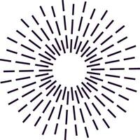 Hypnotic circular pattern made of radiating lines expanding from the center creating a mesmerizing visual effect, ideal for backgrounds and decorative elements vector