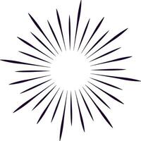 Concentrated lines radiating from the center create a striking sunburst or starburst effect, perfect for enhancing vintage or retro designs with dynamic energy and style vector