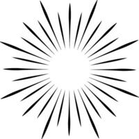 Concentrated black thin lines are radiating from the center creating a hypnotic circular pattern on a white background, perfect for graphic design projects vector