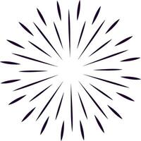 Hand drawn radial lines are radiating from the center creating a dynamic starburst or sunburst effect, perfect for backgrounds, logos, and design elements vector