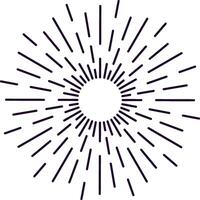 Sunburst design featuring a circular arrangement of light beams radiating outwards, creating a dynamic and energetic visual effect, ideal for backgrounds, logos, and graphic design projects vector