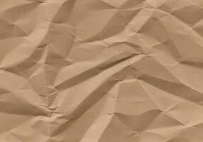 Textured Background of Crumpled Brown Paper Close Up photo