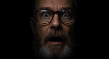 Surprised Male Face Background Image photo