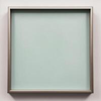 A square frame with a green background photo