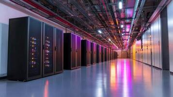 Server Room Neon Lights photo