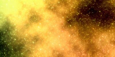 Twinkling Stars in the Night Sky with an Elegant Black and Gold Background photo