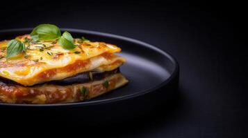 Beautifully arranged plate of food on table displaying culinary mastery and artistic presentation for dining experience photo