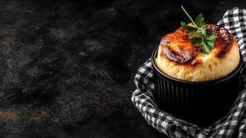 Exquisite small dish of delectable food perfectly styled for an enticing culinary experience photo