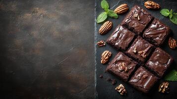 Delicious chocolate bar generously loaded with crunchy nuts and rich smooth chocolate for a perfect treat experience photo