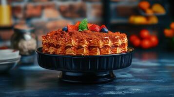 Colorful and nutritious bowl of freshly prepared food placed on a table ready to be enjoyed for a healthy meal photo