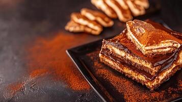 Elegant dessert plated beautifully for a gourmet experience featuring an array of colors and flavors to savor photo