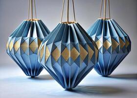 DIY paper lanterns with intricate designs and vibrant colors, bringing a unique, creative touch to your event decorations or party themes photo