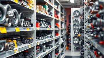 A large aisle with many different types of tools photo
