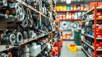 A store with many different types of tools on shelves photo