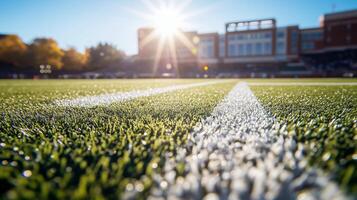 Close-up view of the 50-yard line photo