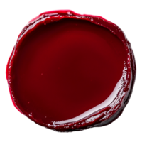 Bright Red Liquid with Glossy Texture in Shallow Circular Pool png