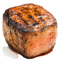 closeup of Juicy Grilled Beef Steak with Perfect Seared Crust and Texture png