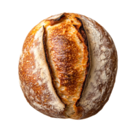 Freshly Baked Rustic Round Loaf of Bread with Crispy Crust and Texture png
