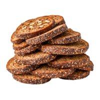 Freshly Baked Multi Grain Bread Slices Stacked with Seeds and Nuts png