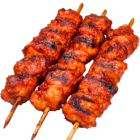Delicious Grilled Skewers of Marinated Chicken with Barbecue Sauce png